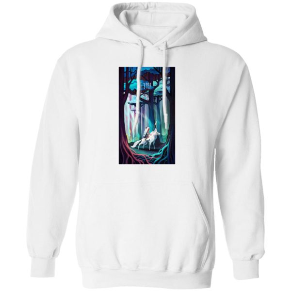 Yakul Princess Mononoke - Princess Mononoke 1997 Illustration Hoodie-Apparel, Hoodie, princess mononoke, Yakul Princess Mononoke