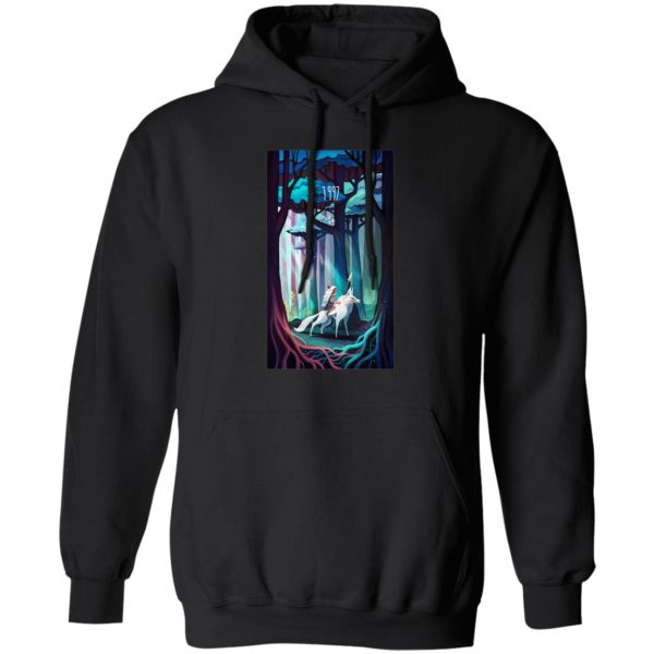 Yakul Princess Mononoke - Princess Mononoke 1997 Illustration Hoodie-Apparel, Hoodie, princess mononoke, Yakul Princess Mononoke