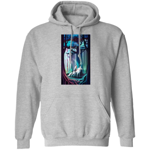 Yakul Princess Mononoke - Princess Mononoke 1997 Illustration Hoodie-Apparel, Hoodie, princess mononoke, Yakul Princess Mononoke