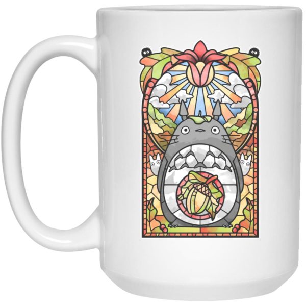 Totoro Drawing - Totoro Stained Glass Art Mug-House Decor, Mug, My Neighbor Totoro, Totoro Drawing