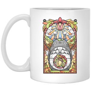 Totoro Drawing - Totoro Stained Glass Art Mug-House Decor, Mug, My Neighbor Totoro, Totoro Drawing