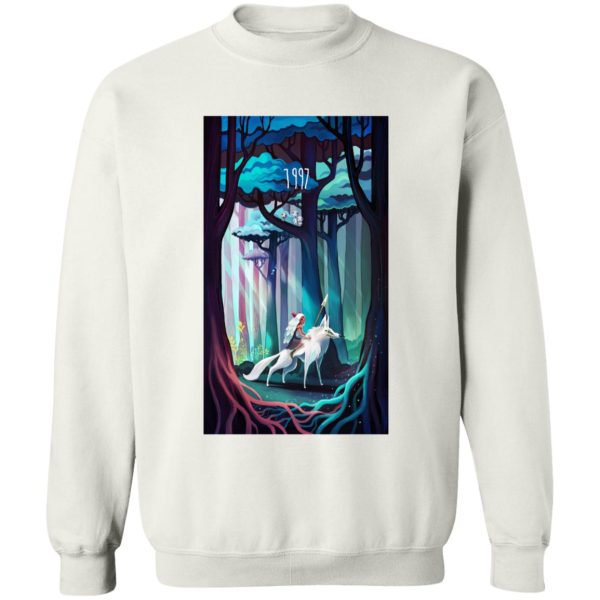 Princess Mononoke Princess - Princess Mononoke 1997 Illustration Sweatshirt-Apparel, princess mononoke, Princess Mononoke Princess, Sweatshirt