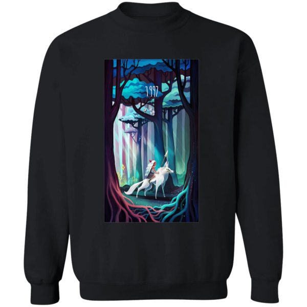 Princess Mononoke Princess - Princess Mononoke 1997 Illustration Sweatshirt-Apparel, princess mononoke, Princess Mononoke Princess, Sweatshirt