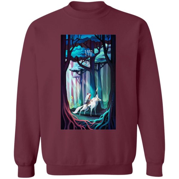 Princess Mononoke Princess - Princess Mononoke 1997 Illustration Sweatshirt-Apparel, princess mononoke, Princess Mononoke Princess, Sweatshirt