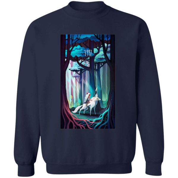 Princess Mononoke Princess - Princess Mononoke 1997 Illustration Sweatshirt-Apparel, princess mononoke, Princess Mononoke Princess, Sweatshirt