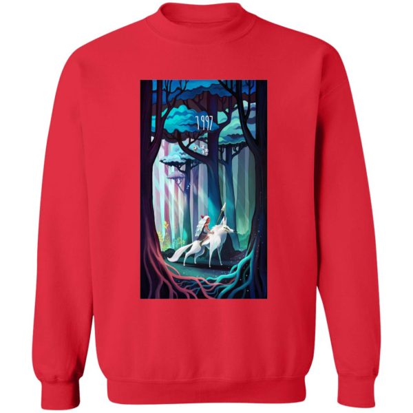 Princess Mononoke Princess - Princess Mononoke 1997 Illustration Sweatshirt-Apparel, princess mononoke, Princess Mononoke Princess, Sweatshirt