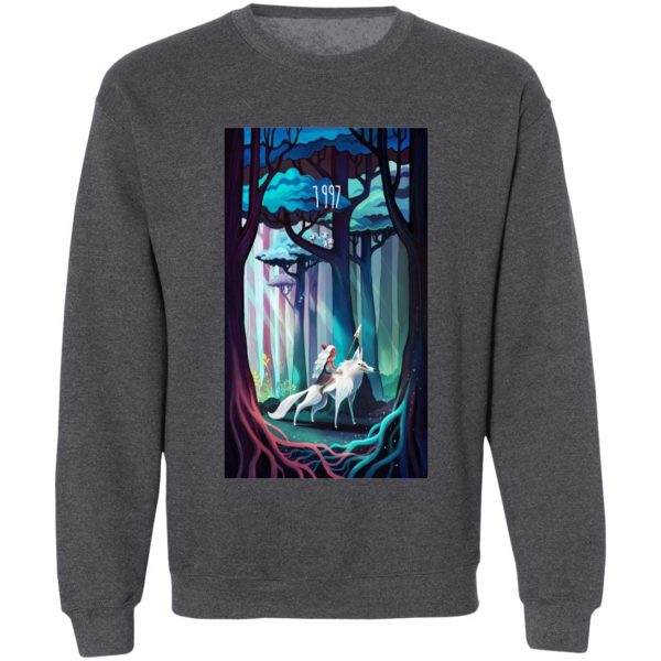 Princess Mononoke Princess - Princess Mononoke 1997 Illustration Sweatshirt-Apparel, princess mononoke, Princess Mononoke Princess, Sweatshirt