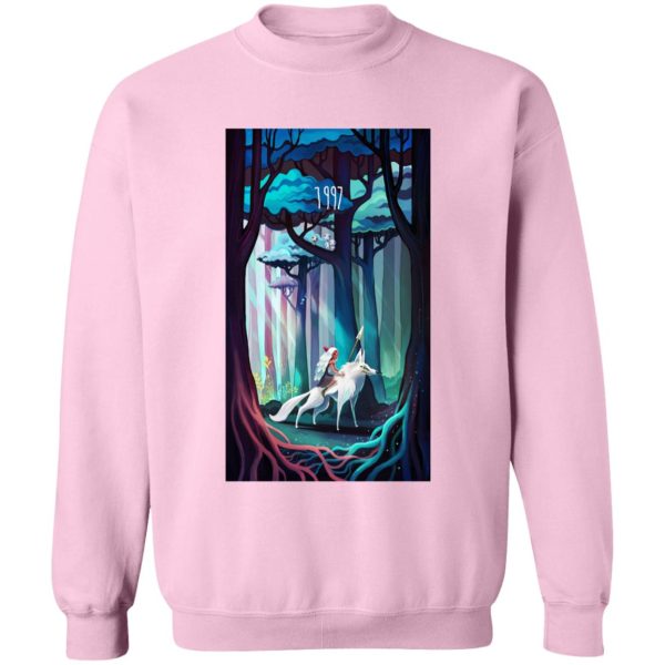 Princess Mononoke Princess - Princess Mononoke 1997 Illustration Sweatshirt-Apparel, princess mononoke, Princess Mononoke Princess, Sweatshirt