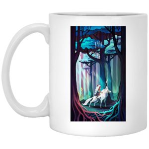 Princess Mononoke Cast - Princess Mononoke 1997 Illustration Mug-House Decor, Mug, princess mononoke, Princess Mononoke Cast