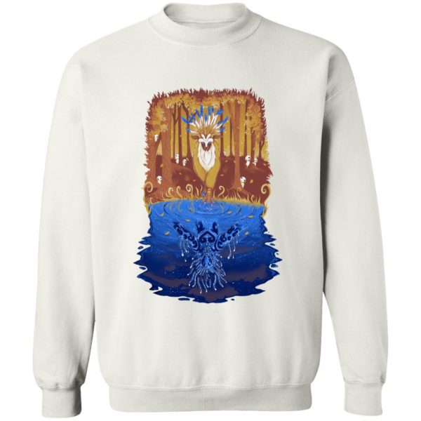 Princess Mononoke Costume - Princess Mononoke Shishigami Day and Night time Sweatshirt-Apparel, princess mononoke, Princess Mononoke Costume, Sweatshirt