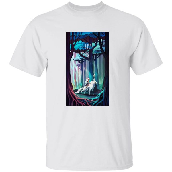 Princess Mononoke Forest Spirit - Princess Mononoke 1997 Illustration T Shirt-Apparel, princess mononoke, Princess Mononoke Forest Spirit, Tshirt