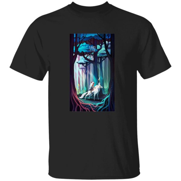 Princess Mononoke Forest Spirit - Princess Mononoke 1997 Illustration T Shirt-Apparel, princess mononoke, Princess Mononoke Forest Spirit, Tshirt