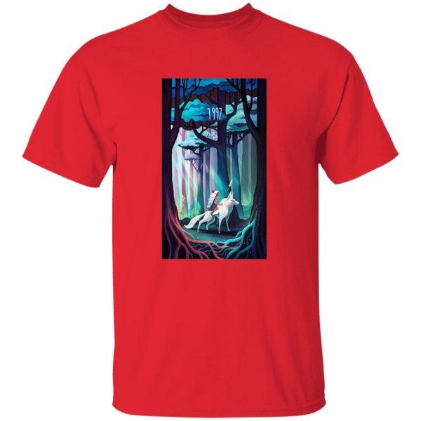 Princess Mononoke Forest Spirit - Princess Mononoke 1997 Illustration T Shirt-Apparel, princess mononoke, Princess Mononoke Forest Spirit, Tshirt