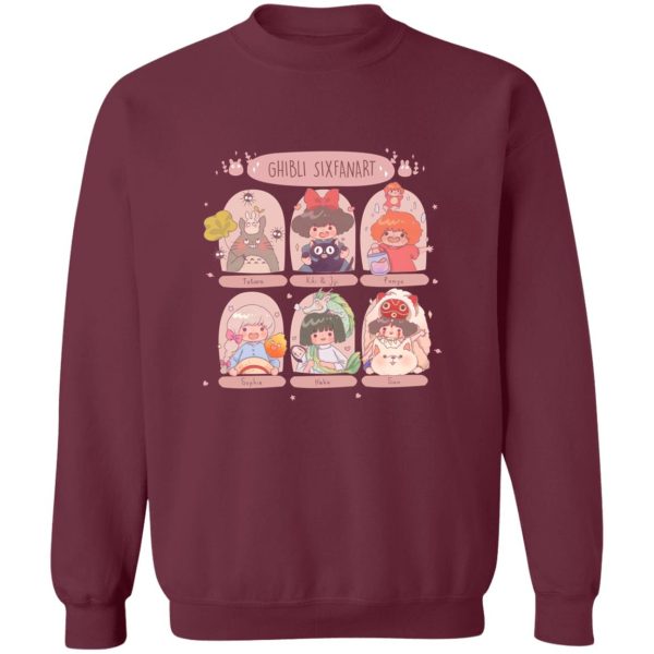 My Neighbor Totoro Film Series - Studio Ghibli Sixfanart Sweatshirt-Apparel, Kiki's Delivery Service, My Neighbor Totoro, My Neighbor Totoro Film Series, ponyo, princess mononoke, Spirited Away, Sweatshirt