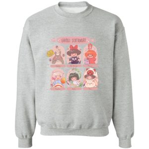 My Neighbor Totoro Film Series - Studio Ghibli Sixfanart Sweatshirt-Apparel, Kiki's Delivery Service, My Neighbor Totoro, My Neighbor Totoro Film Series, ponyo, princess mononoke, Spirited Away, Sweatshirt