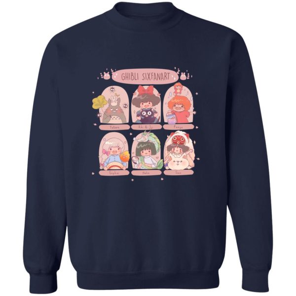 My Neighbor Totoro Film Series - Studio Ghibli Sixfanart Sweatshirt-Apparel, Kiki's Delivery Service, My Neighbor Totoro, My Neighbor Totoro Film Series, ponyo, princess mononoke, Spirited Away, Sweatshirt