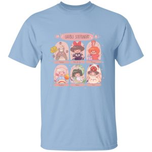 My Neighbor Totoro Characters - Studio Ghibli Sixfanart T Shirt-Apparel, Kiki's Delivery Service, My Neighbor Totoro, My Neighbor Totoro Characters, ponyo, princess mononoke, Spirited Away, T Shirt