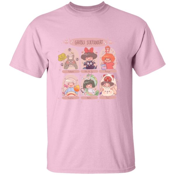 My Neighbor Totoro Characters - Studio Ghibli Sixfanart T Shirt-Apparel, Kiki's Delivery Service, My Neighbor Totoro, My Neighbor Totoro Characters, ponyo, princess mononoke, Spirited Away, T Shirt