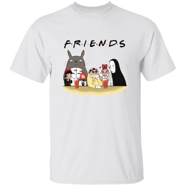 Totoro Drawing - Studio Ghibli F.R.I.E.N.D.S Version T Shirt-Apparel, Kiki's Delivery Service, My Neighbor Totoro, porco rosso, princess mononoke, Spirited Away, Totoro Drawing, Tshirt