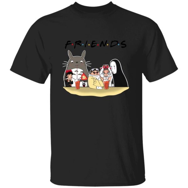 Totoro Drawing - Studio Ghibli F.R.I.E.N.D.S Version T Shirt-Apparel, Kiki's Delivery Service, My Neighbor Totoro, porco rosso, princess mononoke, Spirited Away, Totoro Drawing, Tshirt