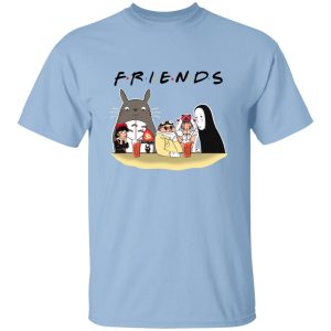 Totoro Drawing - Studio Ghibli F.R.I.E.N.D.S Version T Shirt-Apparel, Kiki's Delivery Service, My Neighbor Totoro, porco rosso, princess mononoke, Spirited Away, Totoro Drawing, Tshirt