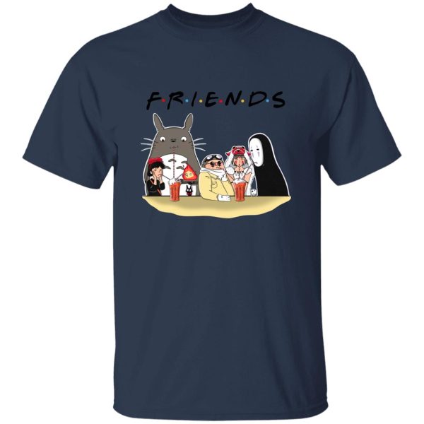 Totoro Drawing - Studio Ghibli F.R.I.E.N.D.S Version T Shirt-Apparel, Kiki's Delivery Service, My Neighbor Totoro, porco rosso, princess mononoke, Spirited Away, Totoro Drawing, Tshirt