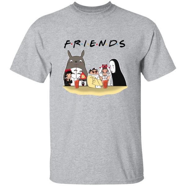 Totoro Drawing - Studio Ghibli F.R.I.E.N.D.S Version T Shirt-Apparel, Kiki's Delivery Service, My Neighbor Totoro, porco rosso, princess mononoke, Spirited Away, Totoro Drawing, Tshirt