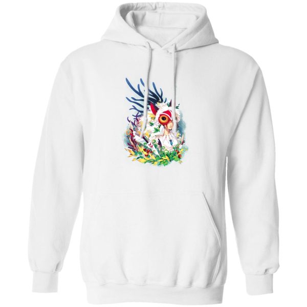 Tree Spirits Princess Mononoke - Princess Mononoke Colorful Portrait Hoodie-Apparel, Hoodie, princess mononoke, Tree Spirits Princess Mononoke