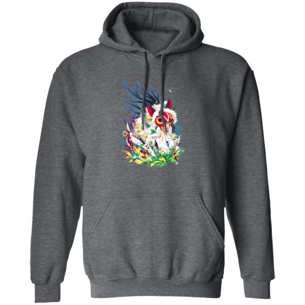 Tree Spirits Princess Mononoke - Princess Mononoke Colorful Portrait Hoodie-Apparel, Hoodie, princess mononoke, Tree Spirits Princess Mononoke