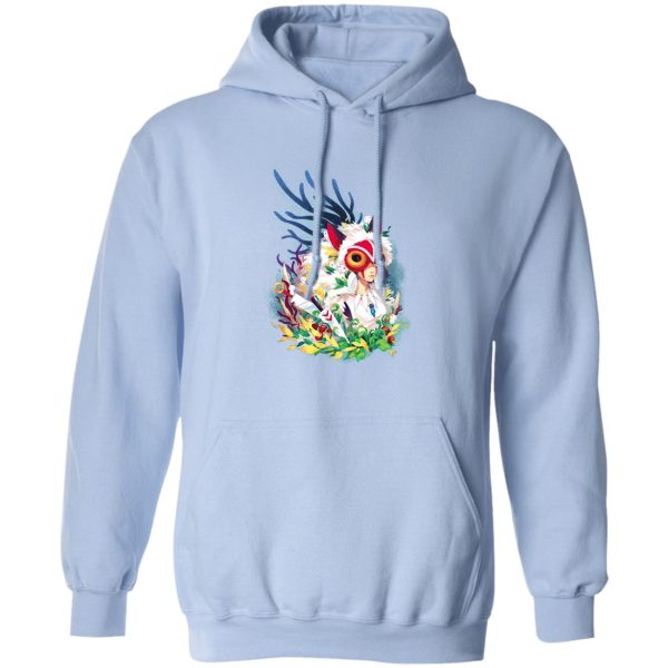 Tree Spirits Princess Mononoke - Princess Mononoke Colorful Portrait Hoodie-Apparel, Hoodie, princess mononoke, Tree Spirits Princess Mononoke