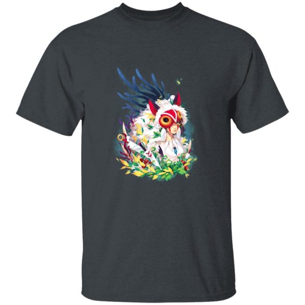 Princess Mononoke Mononoke Hime - Princess Mononoke Colorful Portrait T Shirt-Apparel, princess mononoke, Princess Mononoke Mononoke Hime, Tshirt