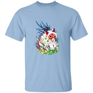 Princess Mononoke Mononoke Hime - Princess Mononoke Colorful Portrait T Shirt-Apparel, princess mononoke, Princess Mononoke Mononoke Hime, Tshirt