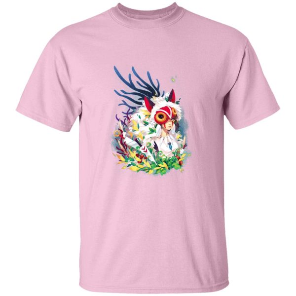 Princess Mononoke Mononoke Hime - Princess Mononoke Colorful Portrait T Shirt-Apparel, princess mononoke, Princess Mononoke Mononoke Hime, Tshirt