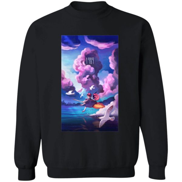 Figures Set Ghibli Ga Ippai Yubin Ningyou Kiki's Delivery Service - Kiki’s Delivery service 1989 Illustration Sweatshirt-Apparel, Figures Set Ghibli Ga Ippai Yubin Ningyou Kiki's Delivery Service, Kiki's Delivery Service, Sweatshirt