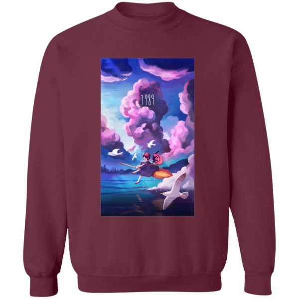 Figures Set Ghibli Ga Ippai Yubin Ningyou Kiki's Delivery Service - Kiki’s Delivery service 1989 Illustration Sweatshirt-Apparel, Figures Set Ghibli Ga Ippai Yubin Ningyou Kiki's Delivery Service, Kiki's Delivery Service, Sweatshirt