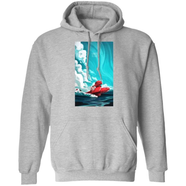 Porco Rosso 1982 Illustration Hoodie-Apparel, Hoodie, porco rosso