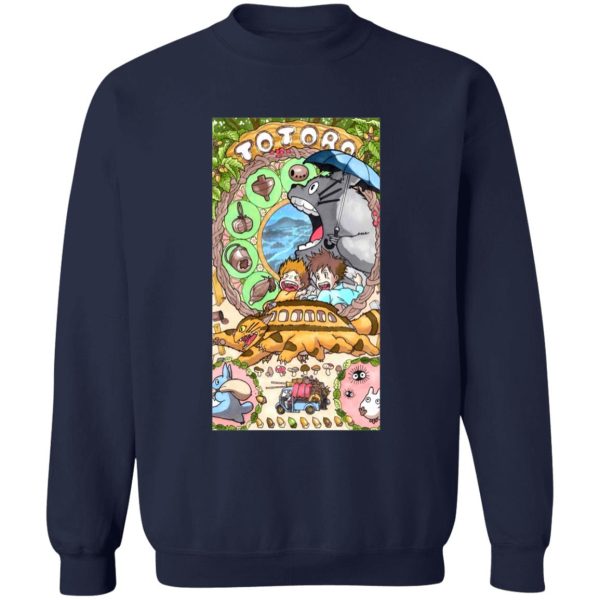 Totoro Poster - Totoro Portrait art Sweatshirt-Apparel, My Neighbor Totoro, Sweatshirt, Totoro Poster