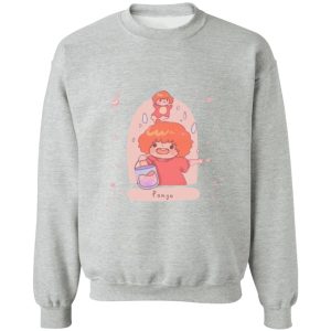 Ponyo Wallpaper - Ponyo on the Cliff by The Sea Fanart Sweatshirt-Apparel, ponyo, Ponyo Wallpaper, Sweatshirt