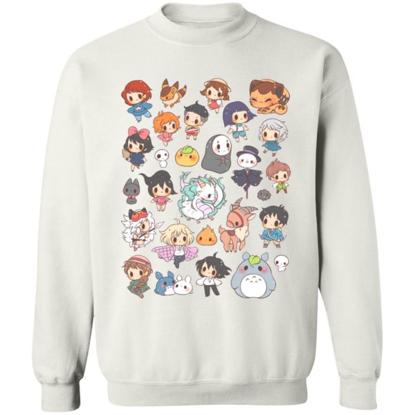 Studio Ghibli My Neighbor Totoro - Ghibli Characters Cute Chibi Collection Sweatshirt-Apparel, Howl's Moving Castle, Kiki's Delivery Service, My Neighbor Totoro, princess mononoke, Studio Ghibli My Neighbor Totoro, Sweatshirt