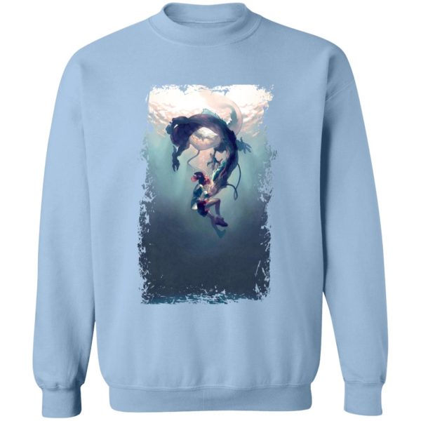 Spirited Away Yubaba - Spirited Away – Chihiro and Haku under the Water Sweatshirt-Apparel, Spirited Away, Spirited Away Yubaba, Sweatshirt