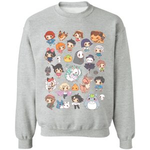 Studio Ghibli My Neighbor Totoro - Ghibli Characters Cute Chibi Collection Sweatshirt-Apparel, Howl's Moving Castle, Kiki's Delivery Service, My Neighbor Totoro, princess mononoke, Studio Ghibli My Neighbor Totoro, Sweatshirt