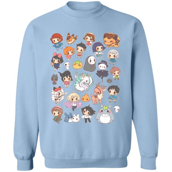 Studio Ghibli My Neighbor Totoro - Ghibli Characters Cute Chibi Collection Sweatshirt-Apparel, Howl's Moving Castle, Kiki's Delivery Service, My Neighbor Totoro, princess mononoke, Studio Ghibli My Neighbor Totoro, Sweatshirt