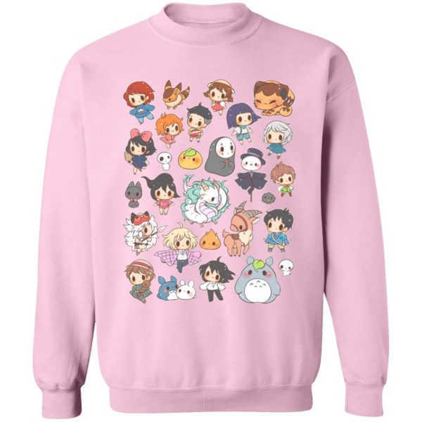 Studio Ghibli My Neighbor Totoro - Ghibli Characters Cute Chibi Collection Sweatshirt-Apparel, Howl's Moving Castle, Kiki's Delivery Service, My Neighbor Totoro, princess mononoke, Studio Ghibli My Neighbor Totoro, Sweatshirt