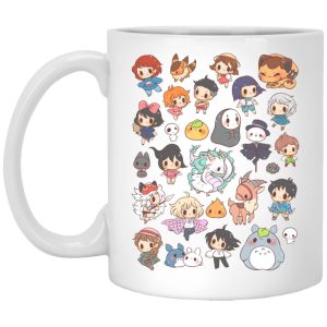 Tom Totoro Concrete - Ghibli Characters Cute Chibi Collection Mug-House Decor, Howl's Moving Castle, Kiki's Delivery Service, Mug, My Neighbor Totoro, princess mononoke, Spirited Away, Tom Totoro Concrete