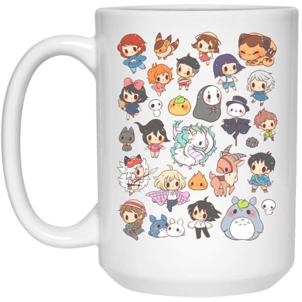 Tom Totoro Concrete - Ghibli Characters Cute Chibi Collection Mug-House Decor, Howl's Moving Castle, Kiki's Delivery Service, Mug, My Neighbor Totoro, princess mononoke, Spirited Away, Tom Totoro Concrete