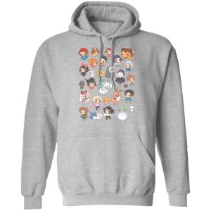 Totoro And Mei - Ghibli Characters Cute Chibi Collection Hoodie-Apparel, Hoodie, Howl's Moving Castle, Kiki's Delivery Service, My Neighbor Totoro, princess mononoke, Spirited Away, Totoro And Mei