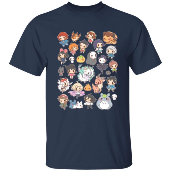 Soot Balls Totoro - Ghibli Characters Cute Chibi Collection T Shirt-Apparel, Howl's Moving Castle, Kiki's Delivery Service, My Neighbor Totoro, ponyo, princess mononoke, Soot Balls Totoro, Spirited Away, Tshirt