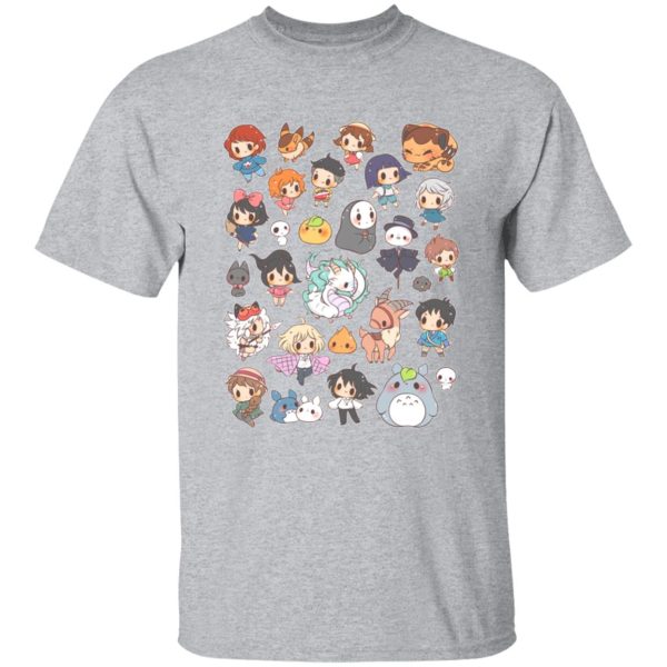 Soot Balls Totoro - Ghibli Characters Cute Chibi Collection T Shirt-Apparel, Howl's Moving Castle, Kiki's Delivery Service, My Neighbor Totoro, ponyo, princess mononoke, Soot Balls Totoro, Spirited Away, Tshirt