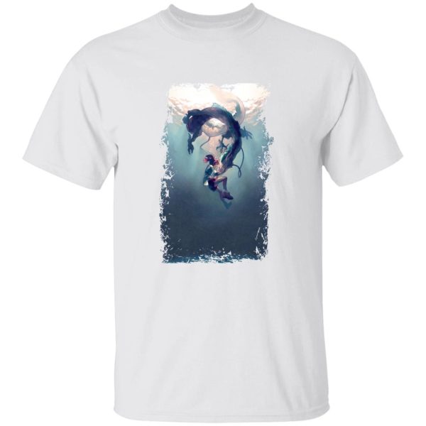 Dragon Haku Spirited Away - Spirited Away – Chihiro and Haku under the Water T Shirt-Apparel, Dragon Haku Spirited Away, Spirited Away, Tshirt