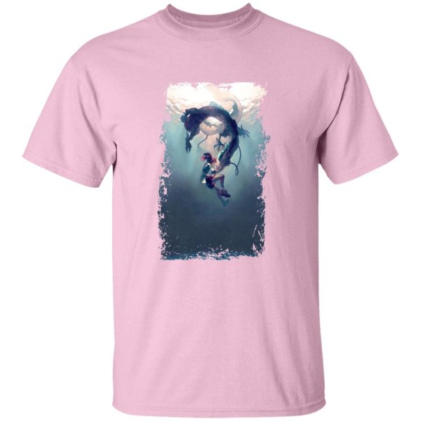 Dragon Haku Spirited Away - Spirited Away – Chihiro and Haku under the Water T Shirt-Apparel, Dragon Haku Spirited Away, Spirited Away, Tshirt